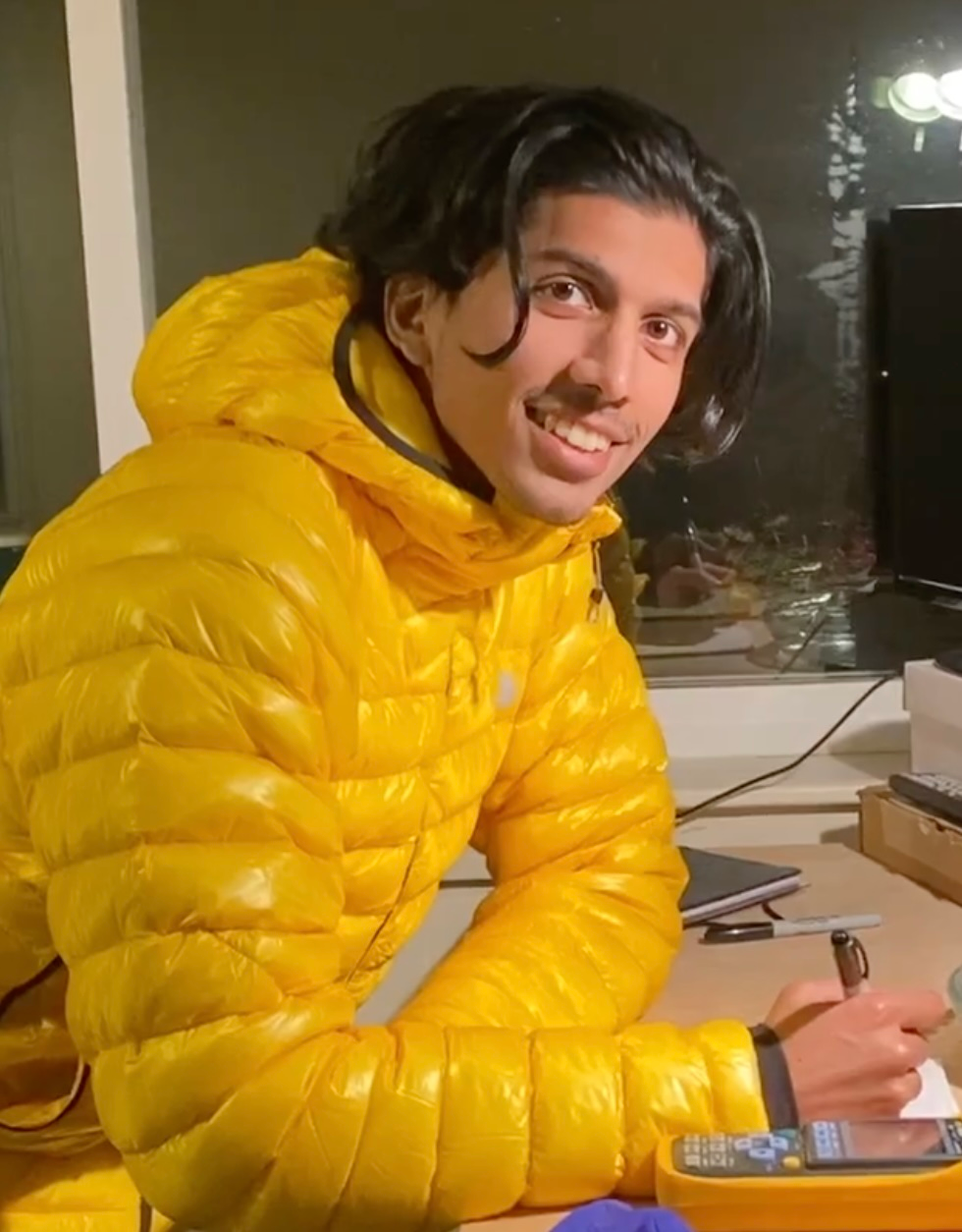 Nikhil in yellow jacket